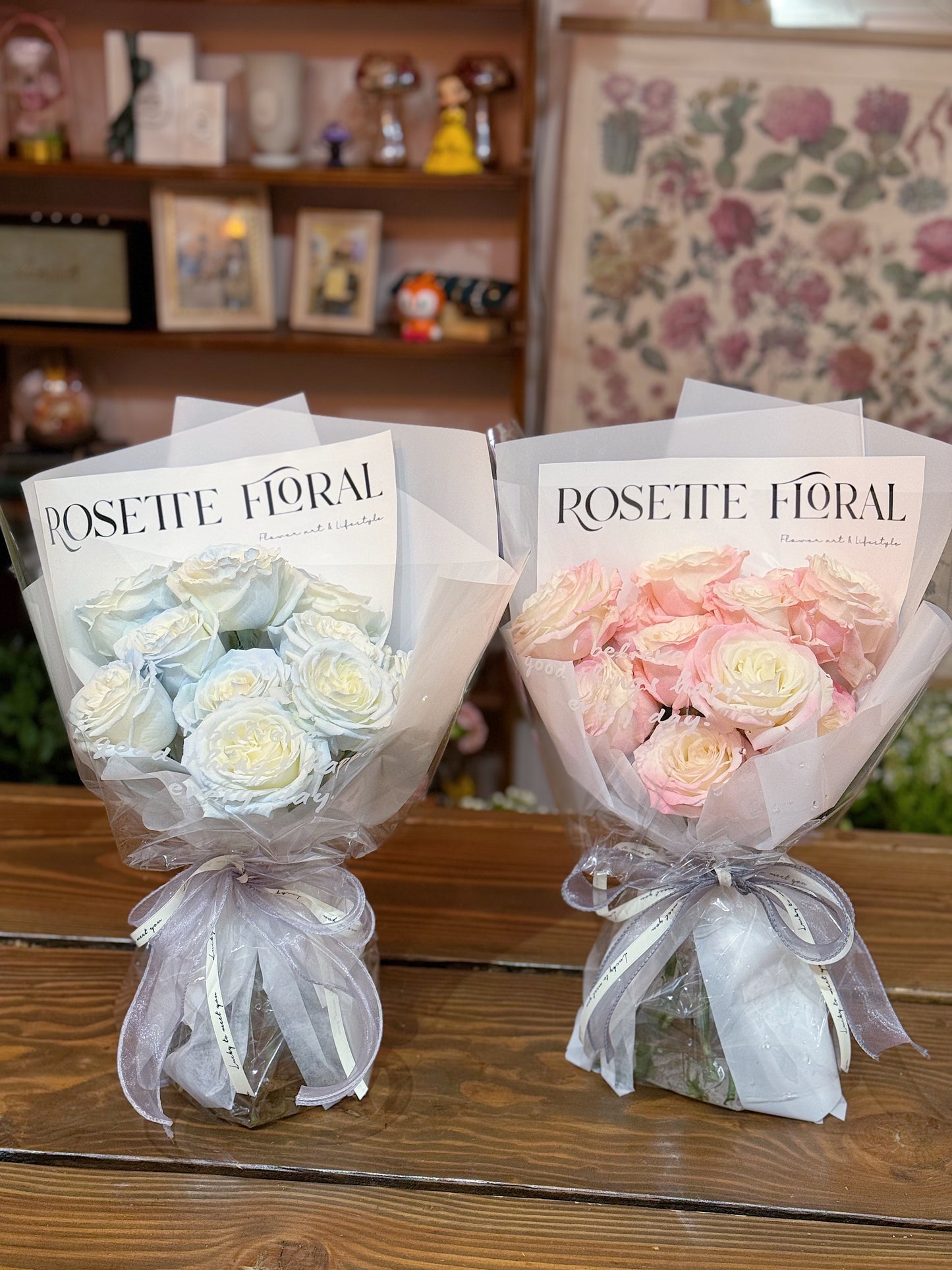 Rosette Floral Fresh Rose Bouquet
