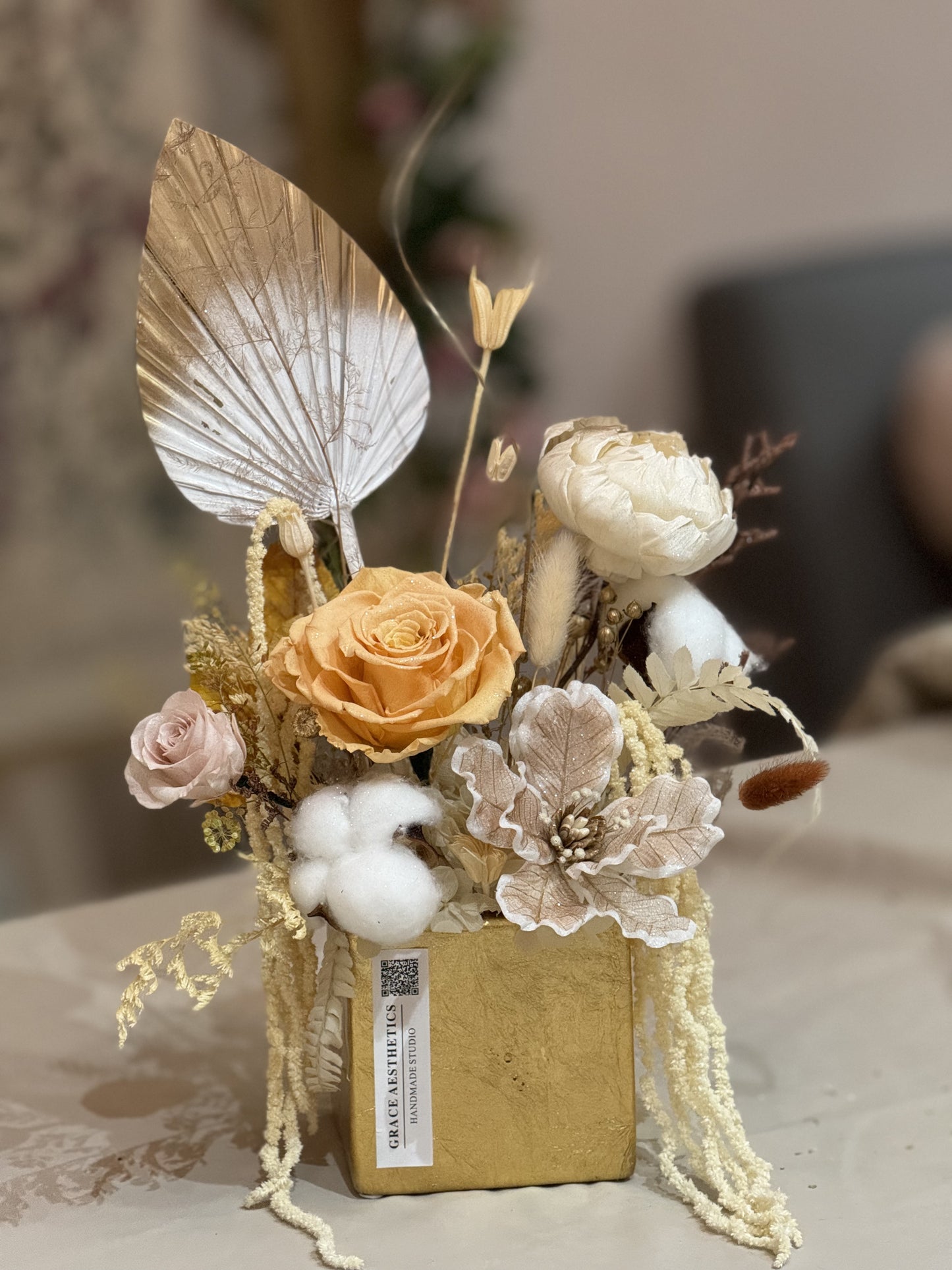 Gold Preserved Centerpiece