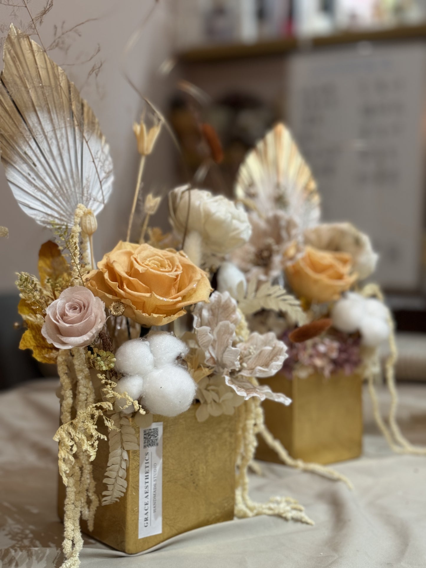 Gold Preserved Centerpiece