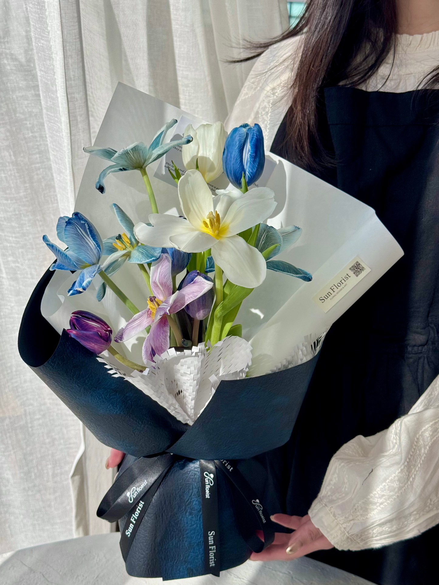 Navy Blue Tulips