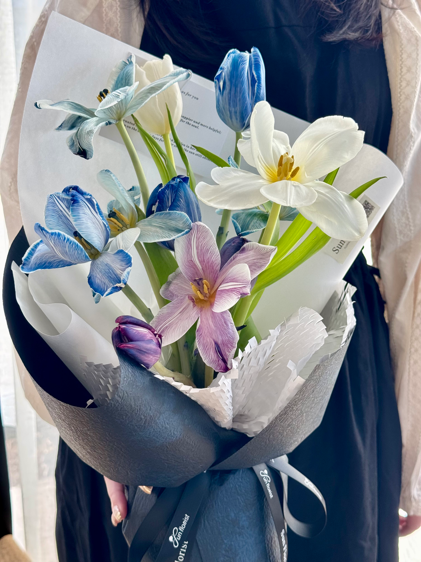 Navy Blue Tulips