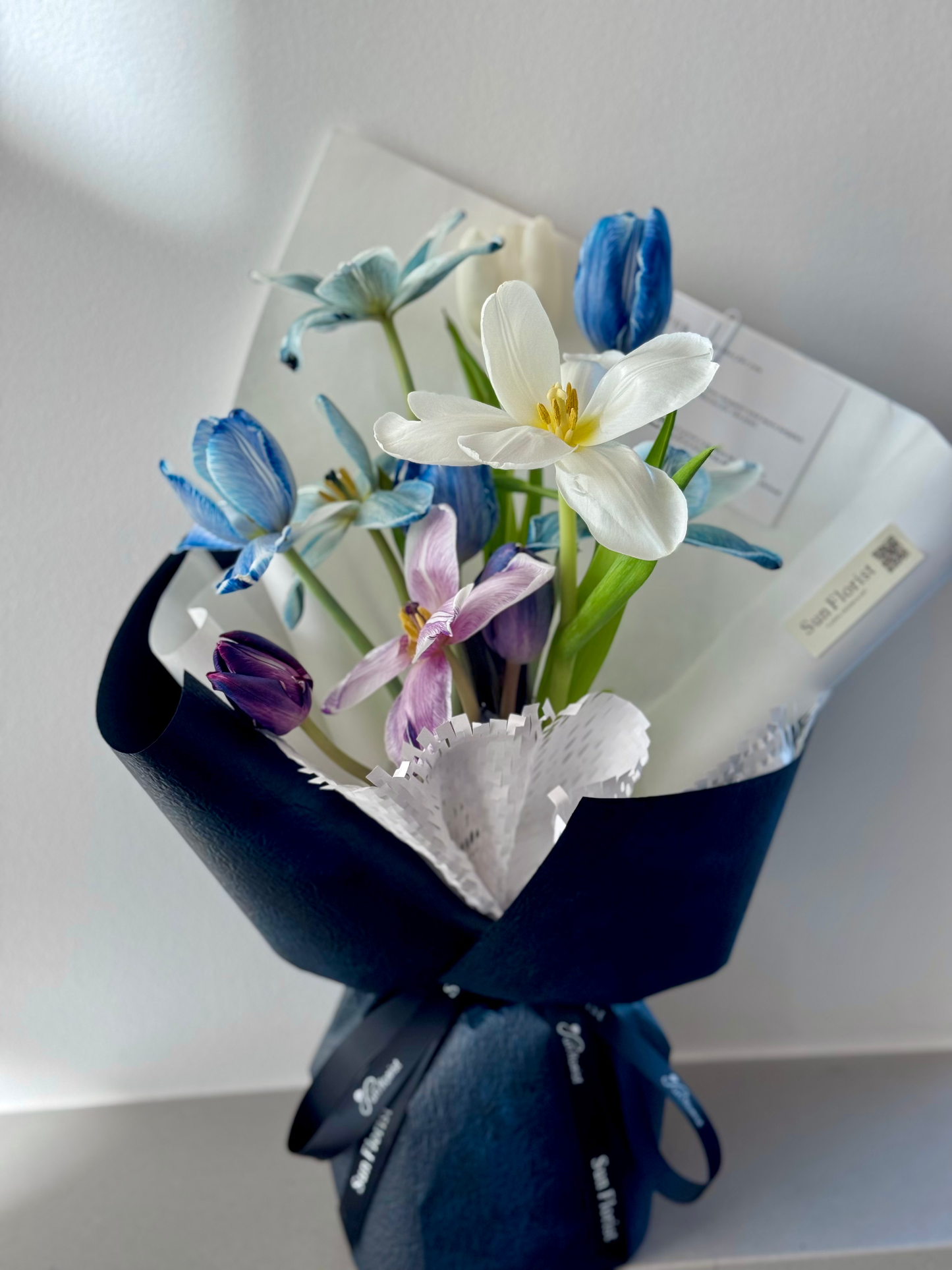 Navy Blue Tulips