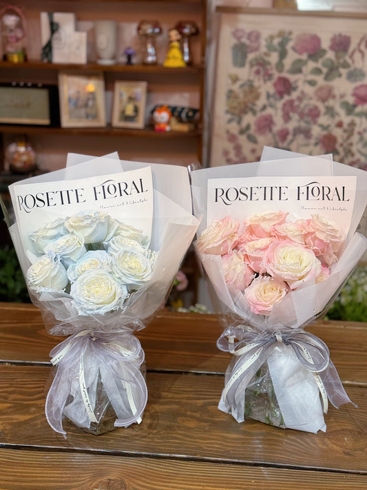 Rosette Floral Fresh Rose Bouquet