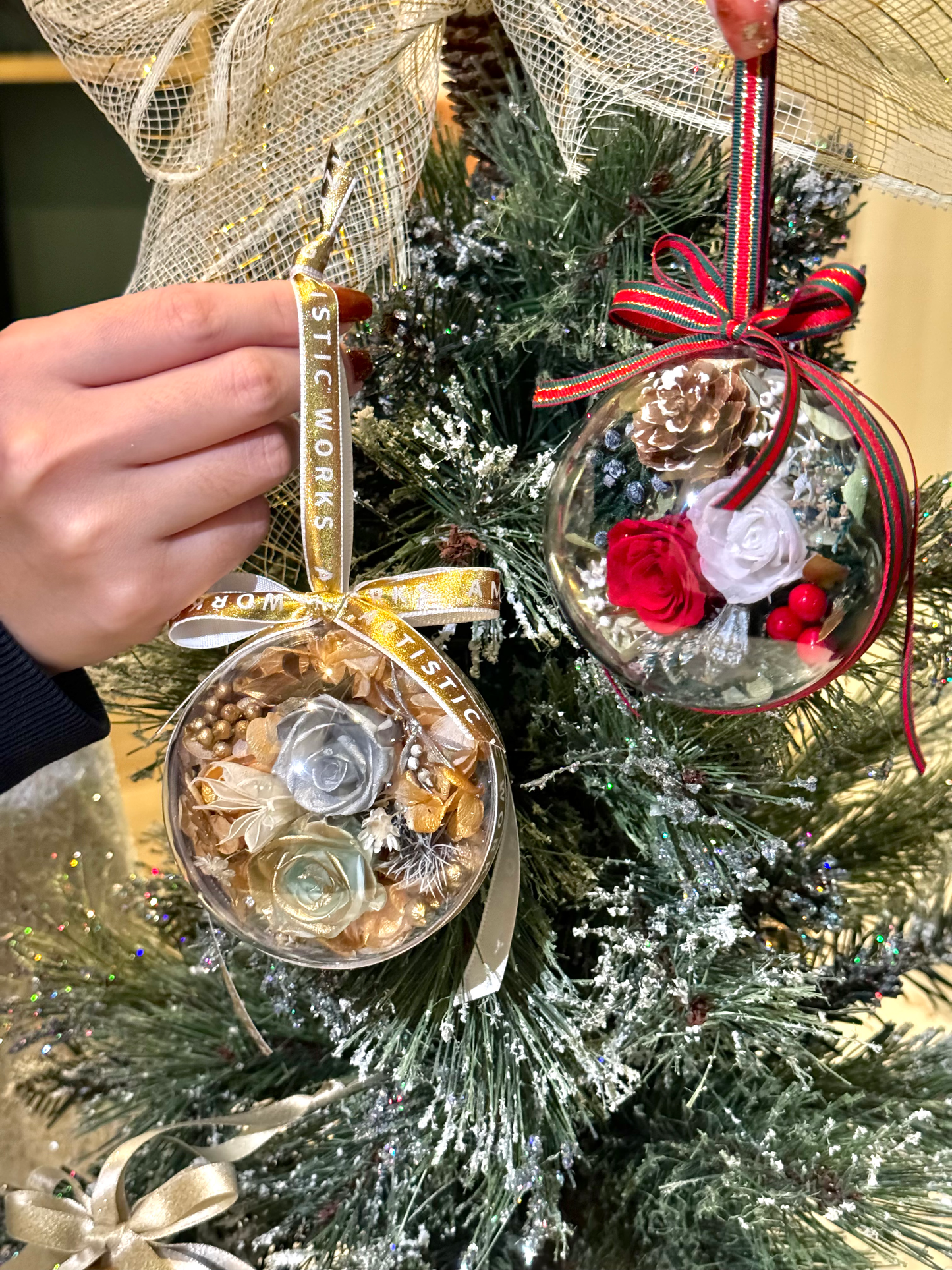 Preserved Rose Christmas Ornaments - Limited Edition Set
